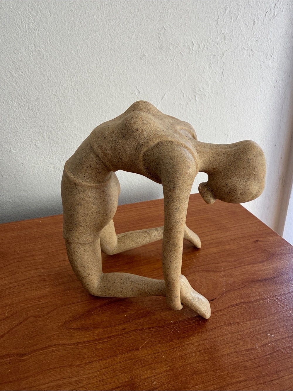 Yoga Sculpture in Sandstone Brown - Home Art